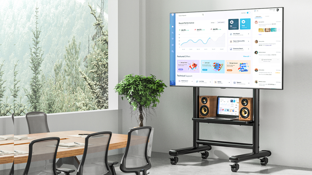 Amazon.com: TVON Heavy Duty Rolling TV Stand for 50-98 Inch TVs